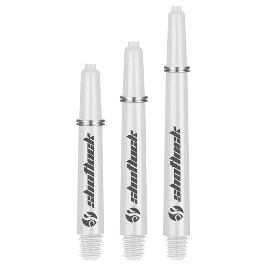 Shot Lock Dart Shafts - White - Medium