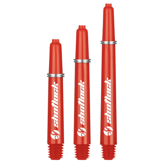 Shot Lock Dart Shafts - Red - Medium