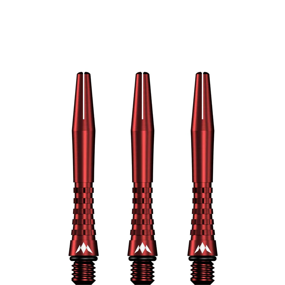 Mission Atom13 Aluminum Shafts - Anodized Metal Stems - Red - Short