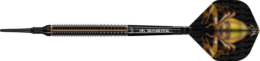 Mission Scorpion Soft Tip Darts - 90% Tungsten Black & Gold Electro - 19gm