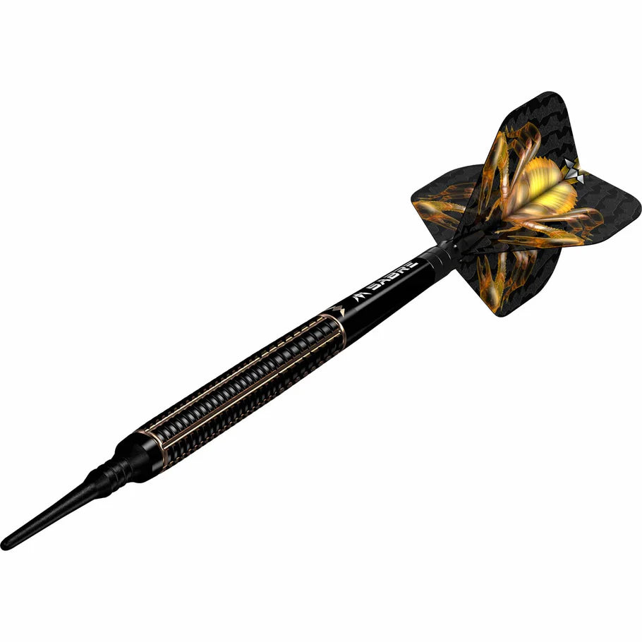 Mission Scorpion Soft Tip Darts - 90% Tungsten Black & Gold Electro - 19gm
