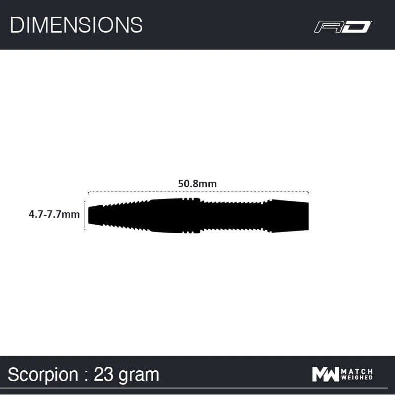 Red Dragon Scorpions Steel Tip 23 gram 85% Tungsten