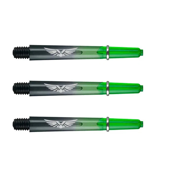 Shot Eagle Claw Dart Shafts - Green/Black - In Between