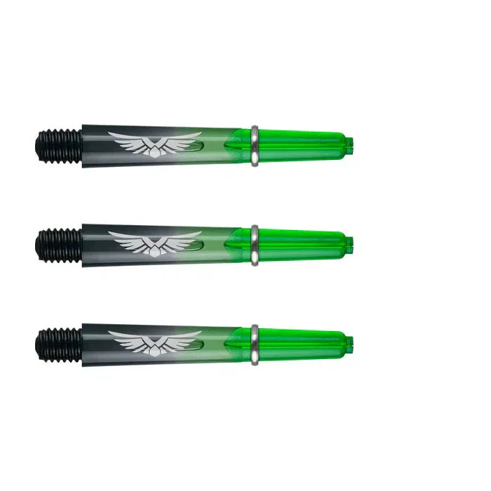 Shot Eagle Claw Dart Shafts - Green/Black - Short