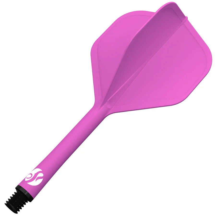 Shot Flight Deck One Piece Dart Flight and Shaft System Pink In-Between