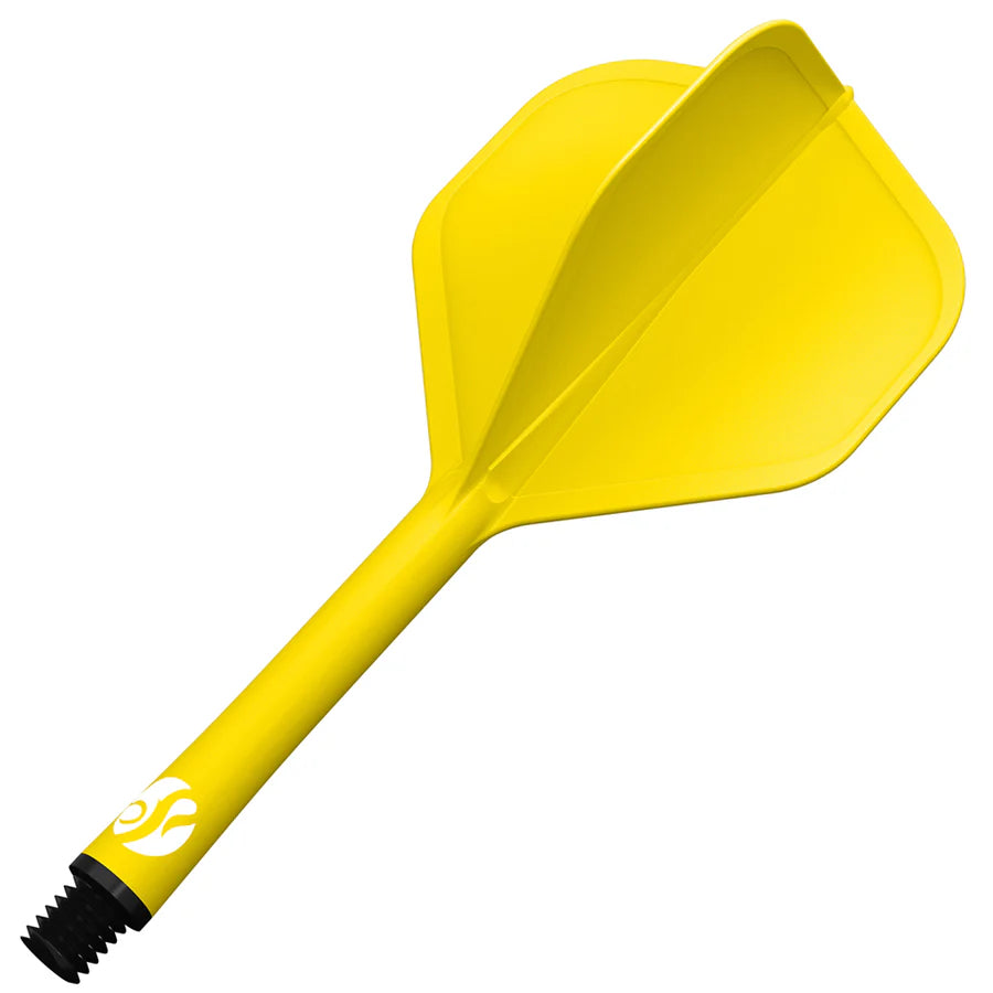 Shot Flight Deck One Piece Dart Flight and Shaft System Yellow In-Between