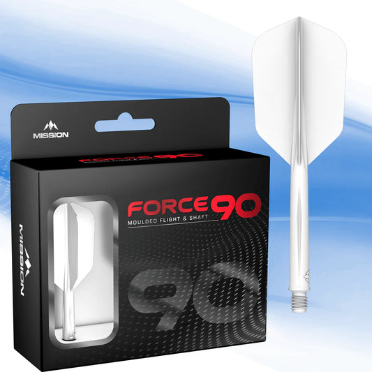 Mission Force 90 - Molded Flight & Shaft System - White - Slim Tweenie