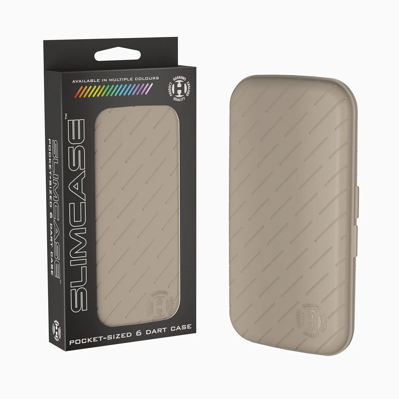 Harrows Slimcase 6 Darts Holder - Pocket Sized - Stone Gray