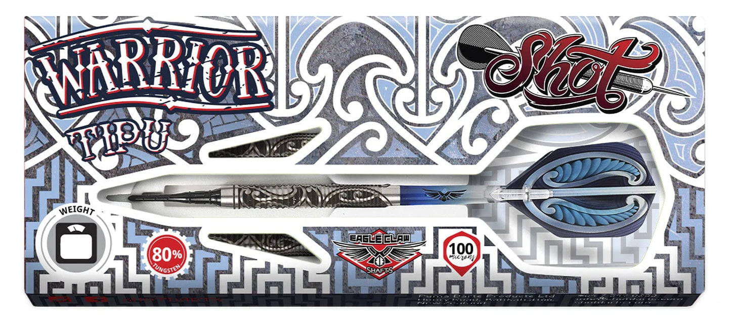Shot Warrior Tipu Soft Tip Dart Set-80% Tungsten-18gm