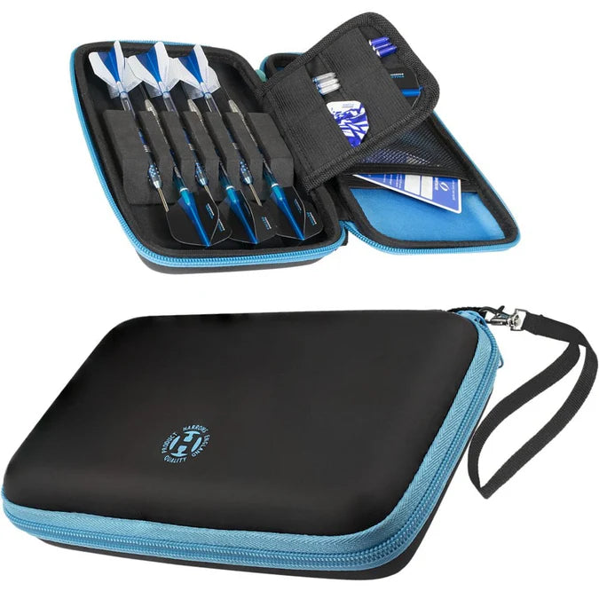 Harrows Blaze Pro 6 Darts Case - Aqua Blue/Black