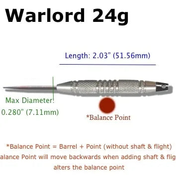 Voks Darts Warlord – EL-C Steel Tip 24g