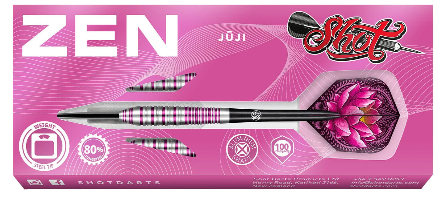 Shot Zen Juji Steel Tip Dart Set-80% Tungsten-24gm