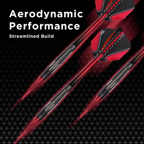 Viper Black Flux 90% Tungsten Steel or Soft Tip Conversion Darts Red 20g