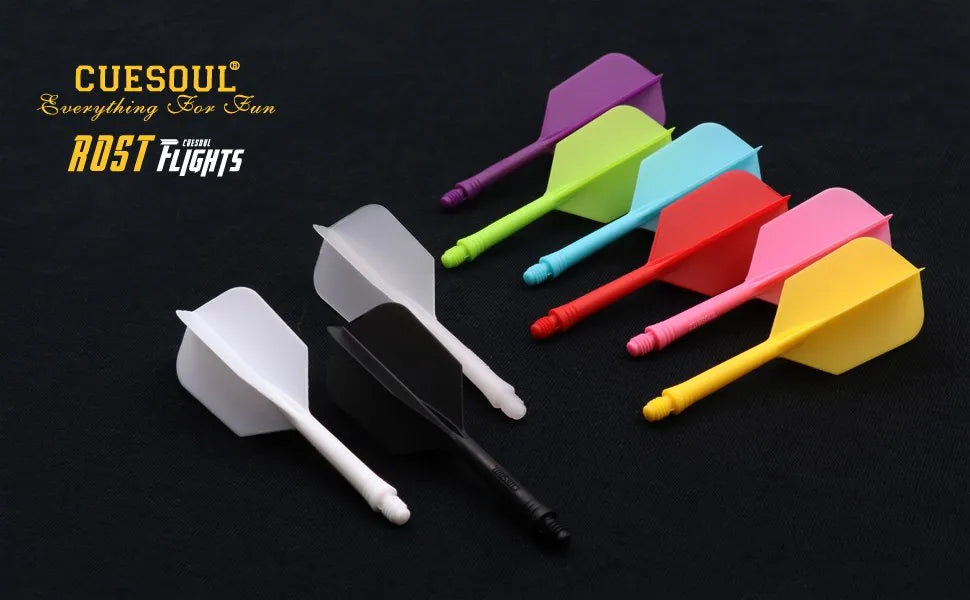 CUESOUL ROST AK5 Integrated Dart Shaft & Flight - Slim Shape - Medium - White