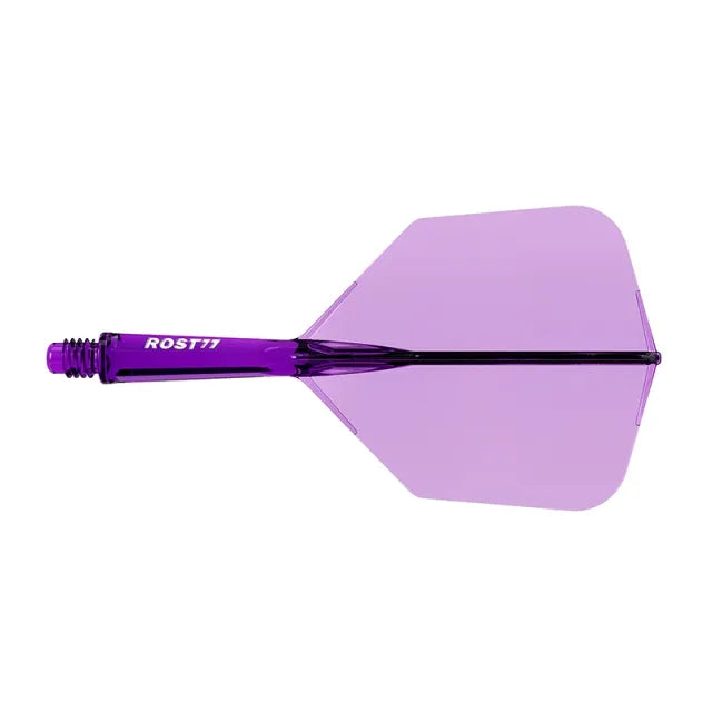 CUESOUL ROST 77 Integrated Dart Shaft & Flight - Big Wing Shape - Short - Transparent Purple