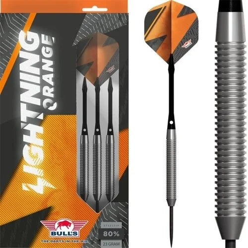 Bull's NL Lightning Orange 80% Tungsten 21 gram Steel Tip Dart Set