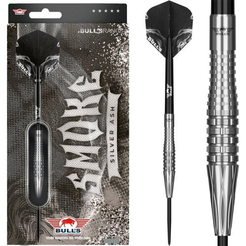 Bull's NL Smoke Silver Ash 90% Tungsten 25 gram Steel Tip Dart Set