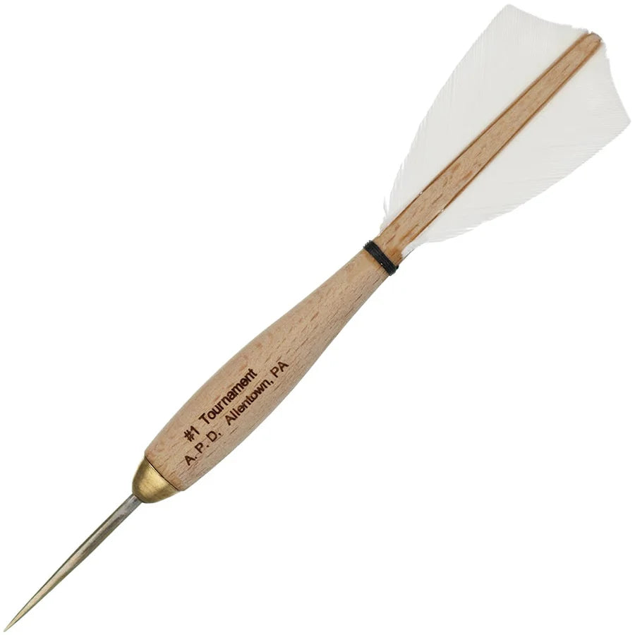 American Pro Dart Woody Steel Tip Darts - 13.5gm White (4 Sets)