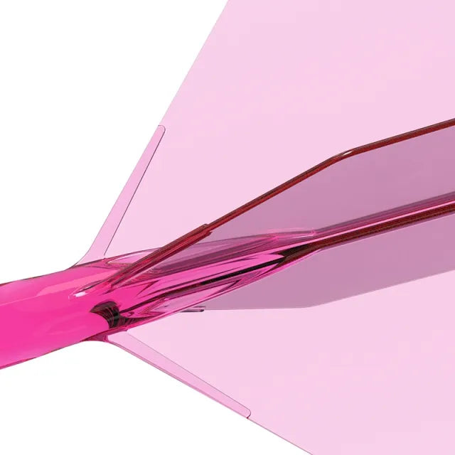 CUESOUL ROST 77 Integrated Dart Shaft & Flight - Big Wing Shape - Long - Transparent Pink