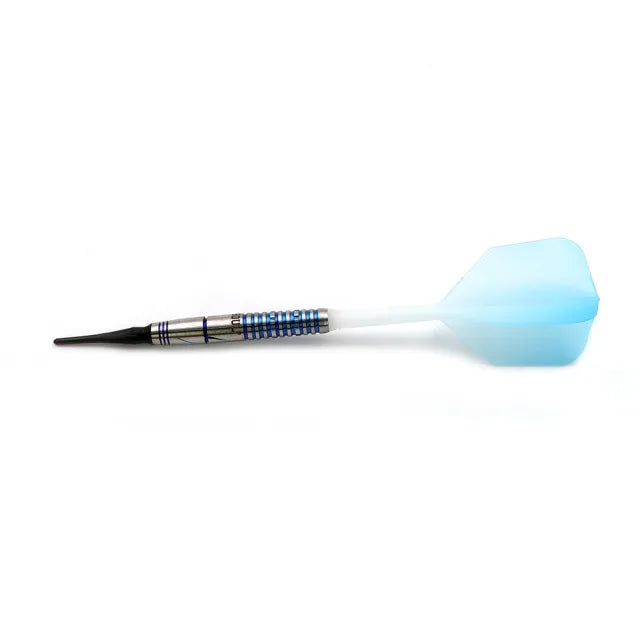 CUESOUL Blue Gem Stone 20 gram 90% Tungsten Soft Tip Dart Set w/ ROST Flights