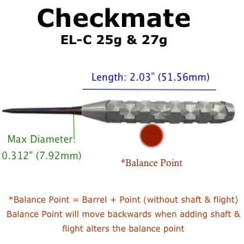 Voks Darts Checkmate– EL-C Steel Tip 25g