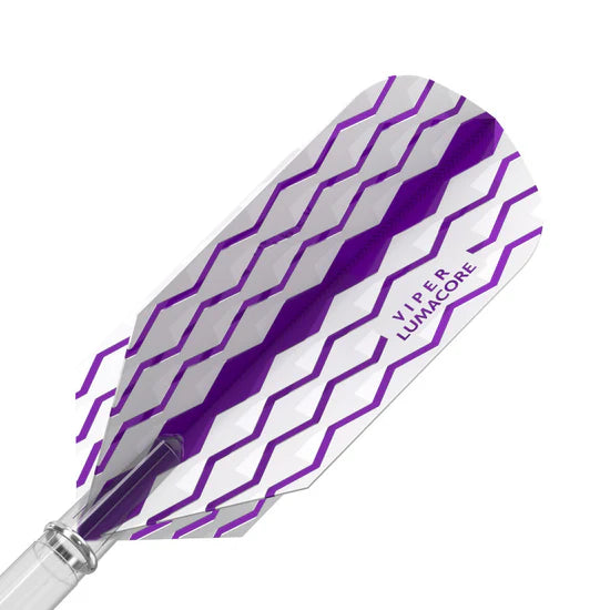 Viper V-100 Flights Lumacore Slim Purple/White Dart Flights