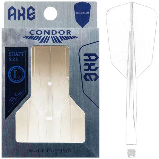 CONDOR AXE DART FLIGHT SYSTEM FLIGHTS - WING SLIM - LONG - CLEAR