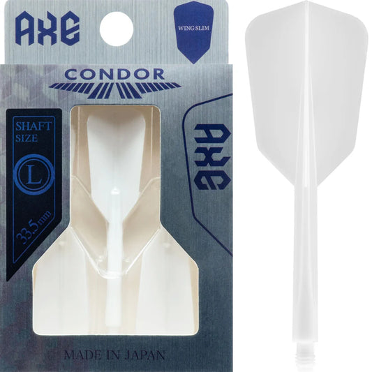 CONDOR AXE DART FLIGHT SYSTEM FLIGHTS - WING SLIM - LONG - WHITE