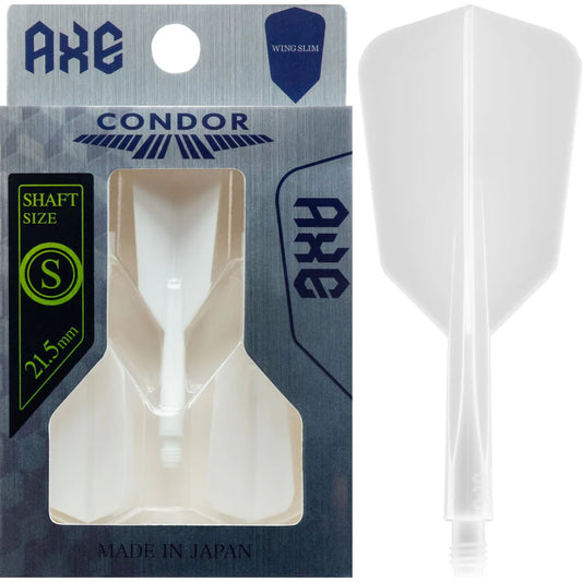 CONDOR AXE DART FLIGHT SYSTEM FLIGHTS - WING SLIM - SHORT - WHITE