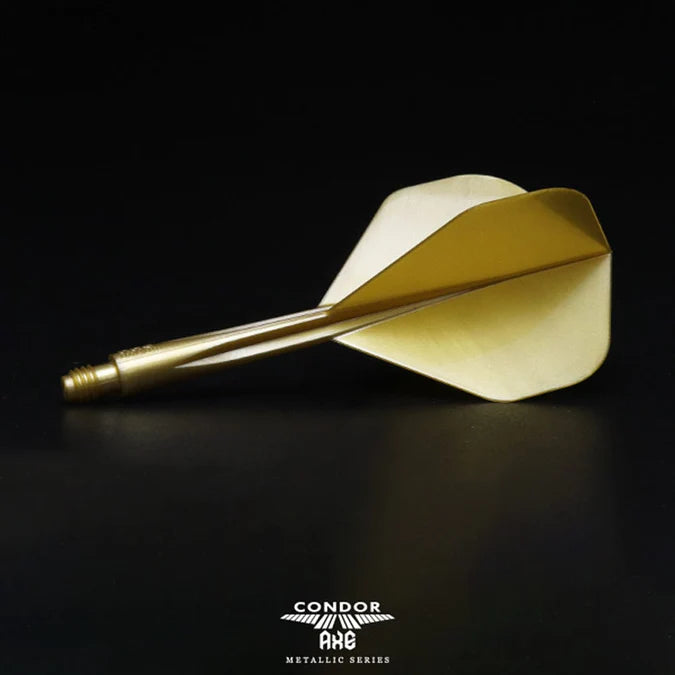CONDOR AXE DART FLIGHT SYSTEM FLIGHTS - STANDARD -LONG - METALLIC GOLD