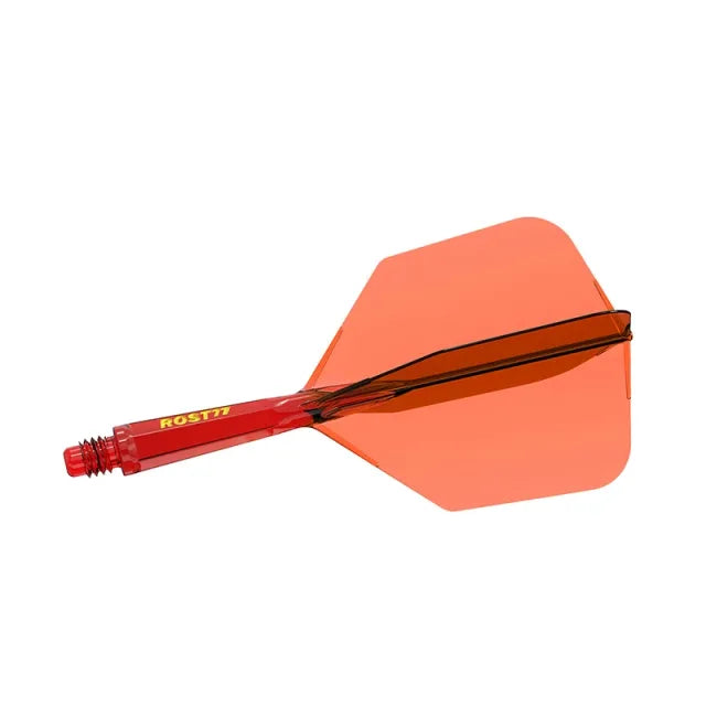 CUESOUL ROST 77 Integrated Dart Shaft & Flight - Big Wing Shape - Long - Transparent Red