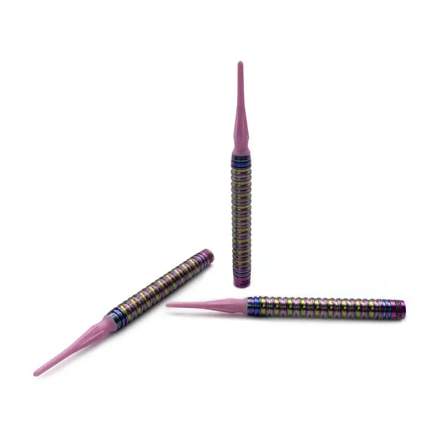 CUESOUL Pink Gem Stone 20 gram 90% Tungsten Soft Tip Dart Set w/ ROST Flights