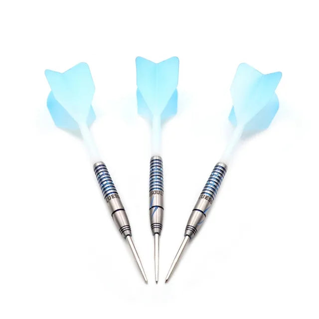 CUESOUL Blue Gem Stone 22 gram 90% Tungsten Steel Tip Dart Set w/ ROST Flights