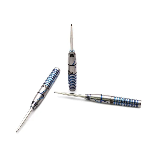 CUESOUL Blue Gem Stone 22 gram 90% Tungsten Steel Tip Dart Set w/ ROST Flights