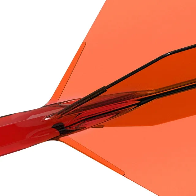 CUESOUL ROST 77 Integrated Dart Shaft & Flight - Big Wing Shape - Long - Transparent Red