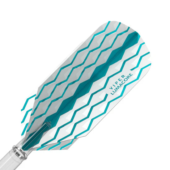 Viper V-100 Flights Lumacore Slim Teal/White Dart Flights