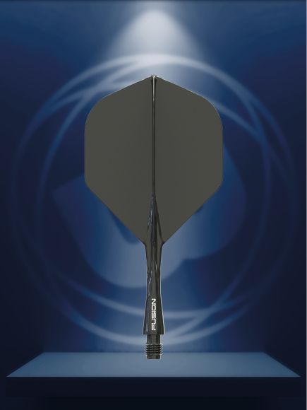 Winmau Fusion Integrated Flight & Shaft Solid Black Short