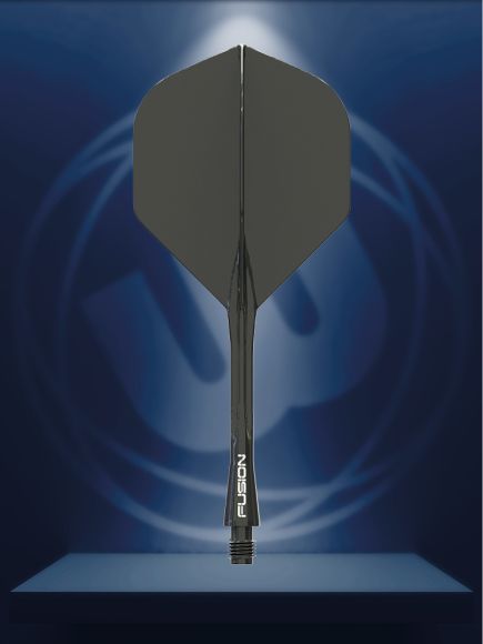 Winmau Fusion Integrated Flight & Shaft Solid Black Medium