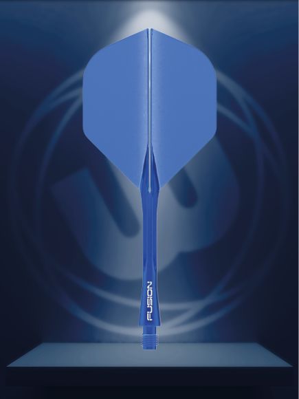 Winmau Fusion Integrated Flight & Shaft Solid Blue Medium