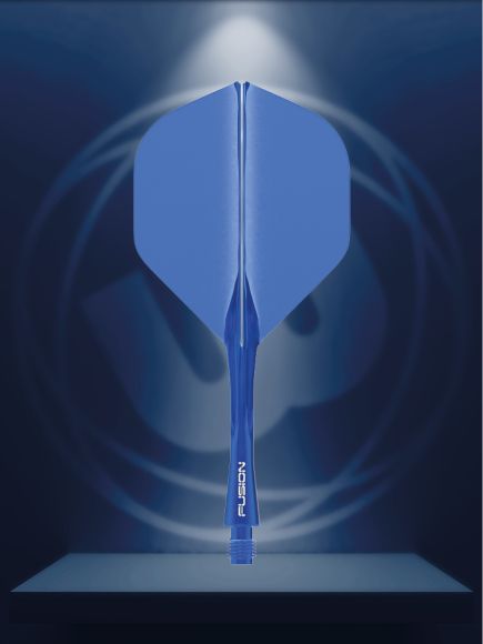 Winmau Fusion Integrated Flight & Shaft Intermediate - Azure Blue