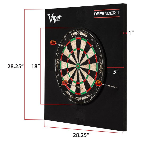 Viper Wall Defender II Dartboard Surround - Black