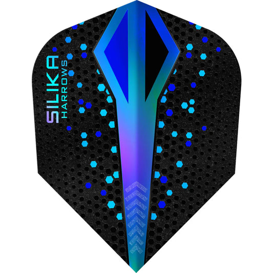 Harrows Silika Colorshift - Patented Tough Crystalline Coated Blue - No6 Standard Dart Flights