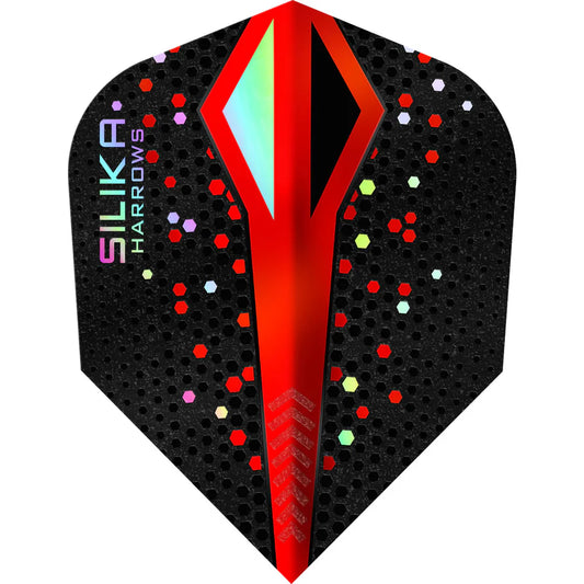 Harrows Silika Colorshift - Patented Tough Crystalline Coated Red - No6 Standard Dart Flights