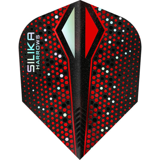 Harrows Silika Colorshift X- Patented Tough Crystalline Coated Red - No6 Standard Dart Flights