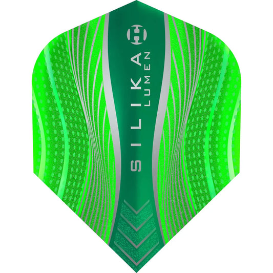 Harrows Silika Lumen - Patented Tough Crystalline Coated Green - No6 Standard Dart Flights
