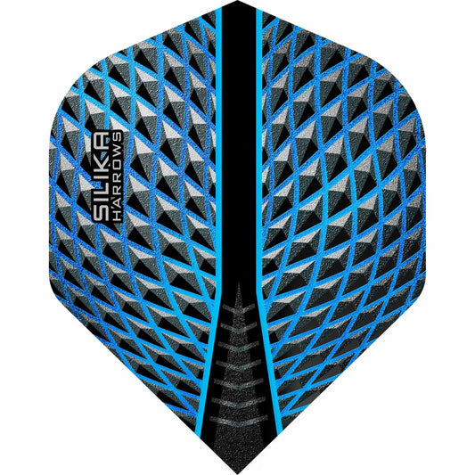 Harrows Silika - Patented Tough Crystalline Coated Aqua Blue - No2 Standard Dart Flights