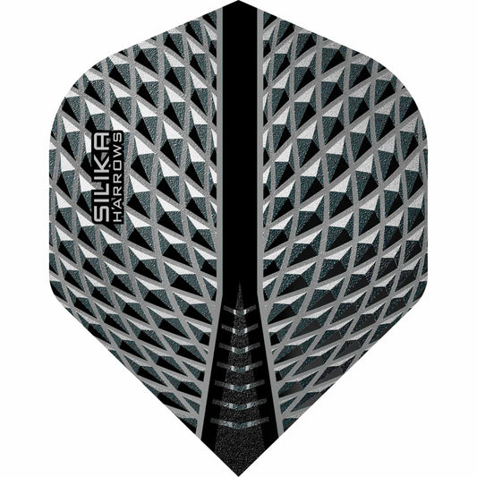 Harrows Silika - Patented Tough Crystalline Coated Smokey Black - No2 Standard Dart Flights
