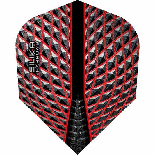 Harrows Silika - Patented Tough Crystalline Coated Red - No6 Standard Dart Flights