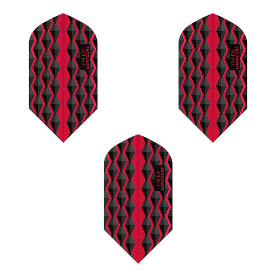 Viper V-100 Flights Lumacore Slim Red/Black Dart Flights