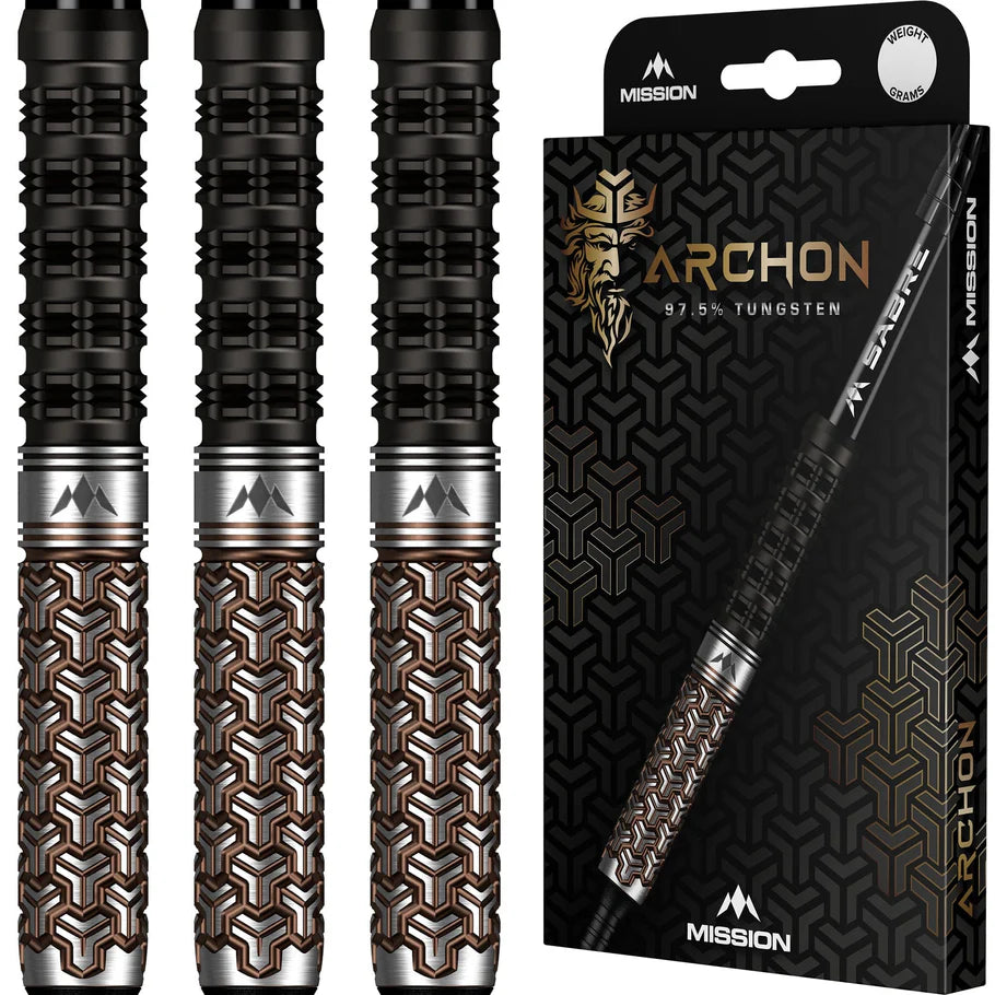 Mission Archon Soft Tip Darts - 97.5% Tungsten Black & Bronze PVD - 18gm